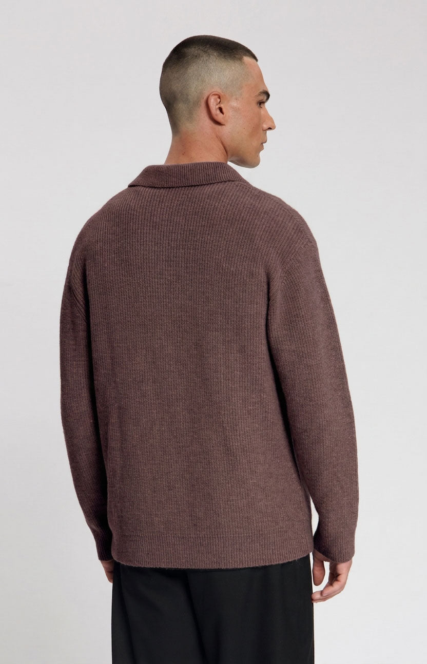 Law of the Sea Ares Knitted Polo – Huckleberry