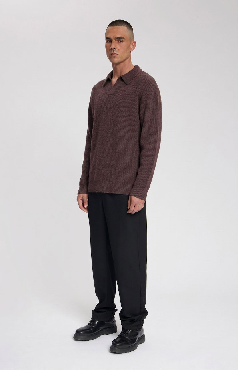 Law of the Sea Ares Knitted Polo – Huckleberry