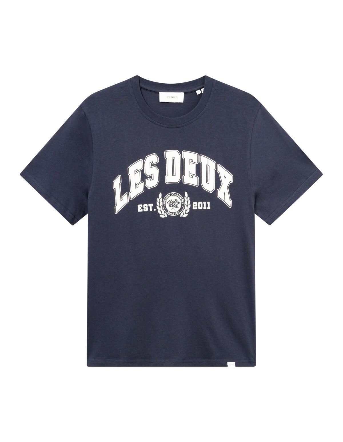 LES DEUX | University T-Shirt - Navy/Lt Ivory