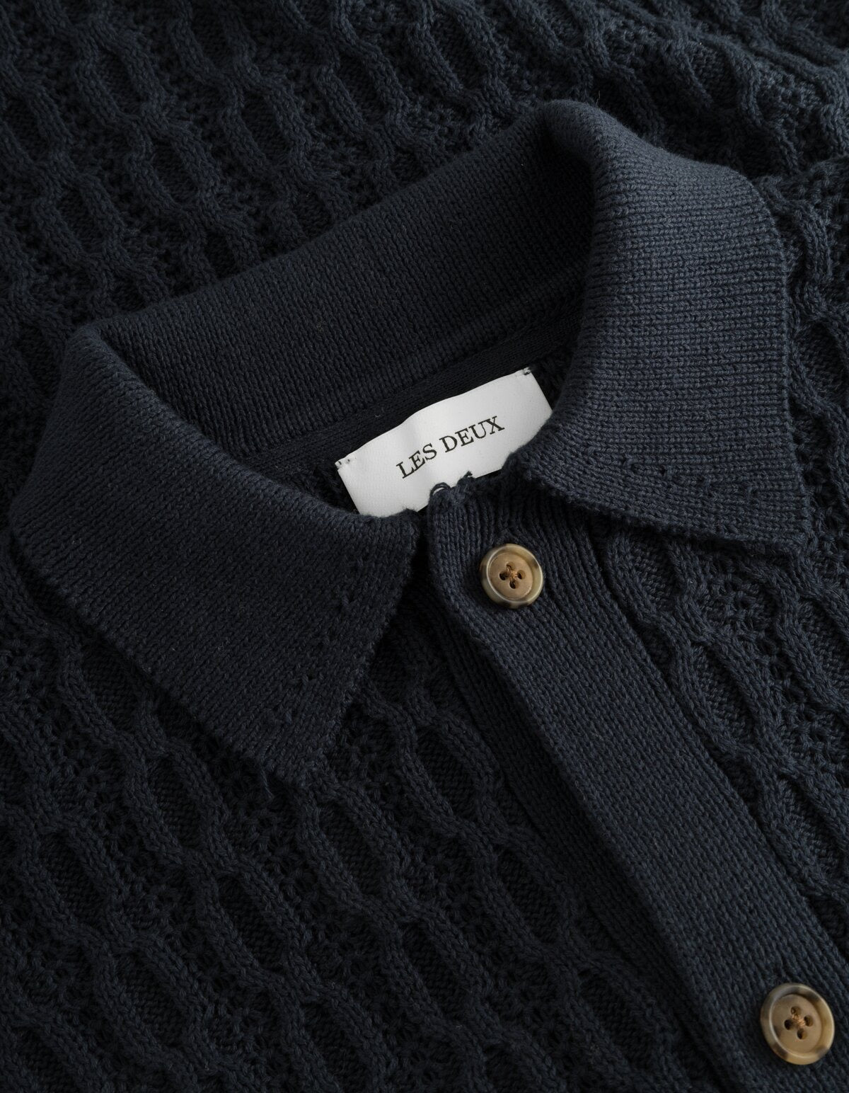 LES DEUX | Garrett Knitted Shirt - Navy