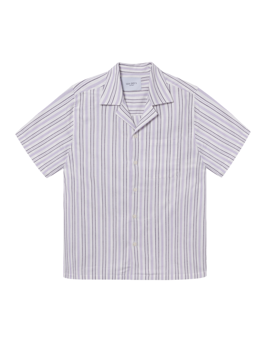 LES DEUX | Lawson Stripe SS Shirt - Orchid
