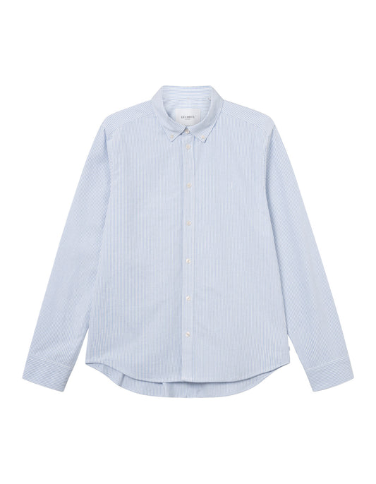 LES DEUX | Kristian Oxford Shirt - Lt Blue/White