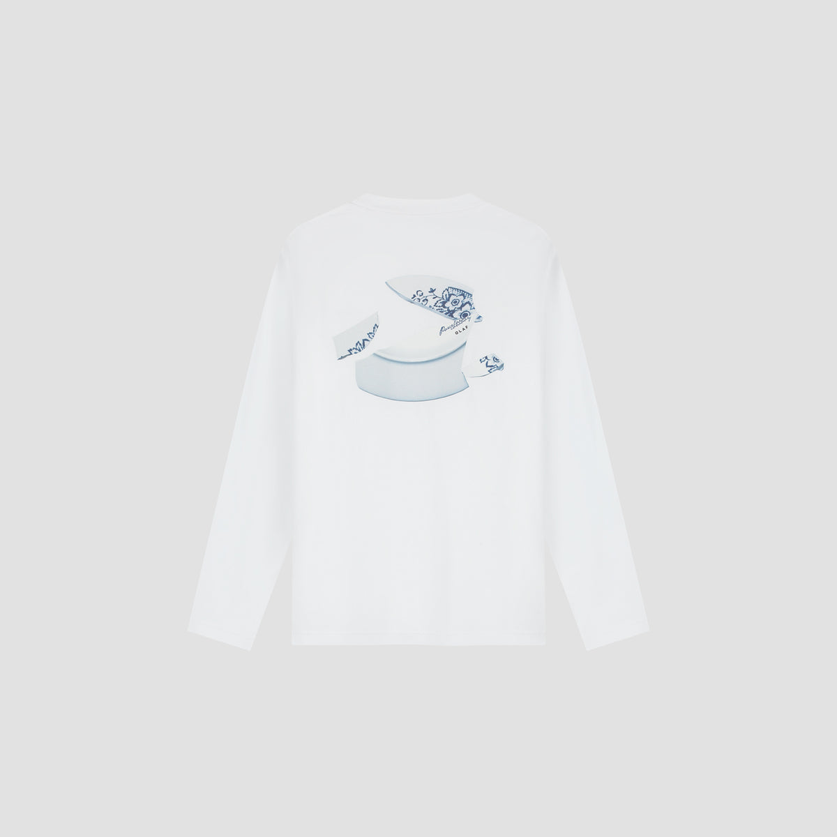 OLAF Broken Plate LS Tee – Optical White