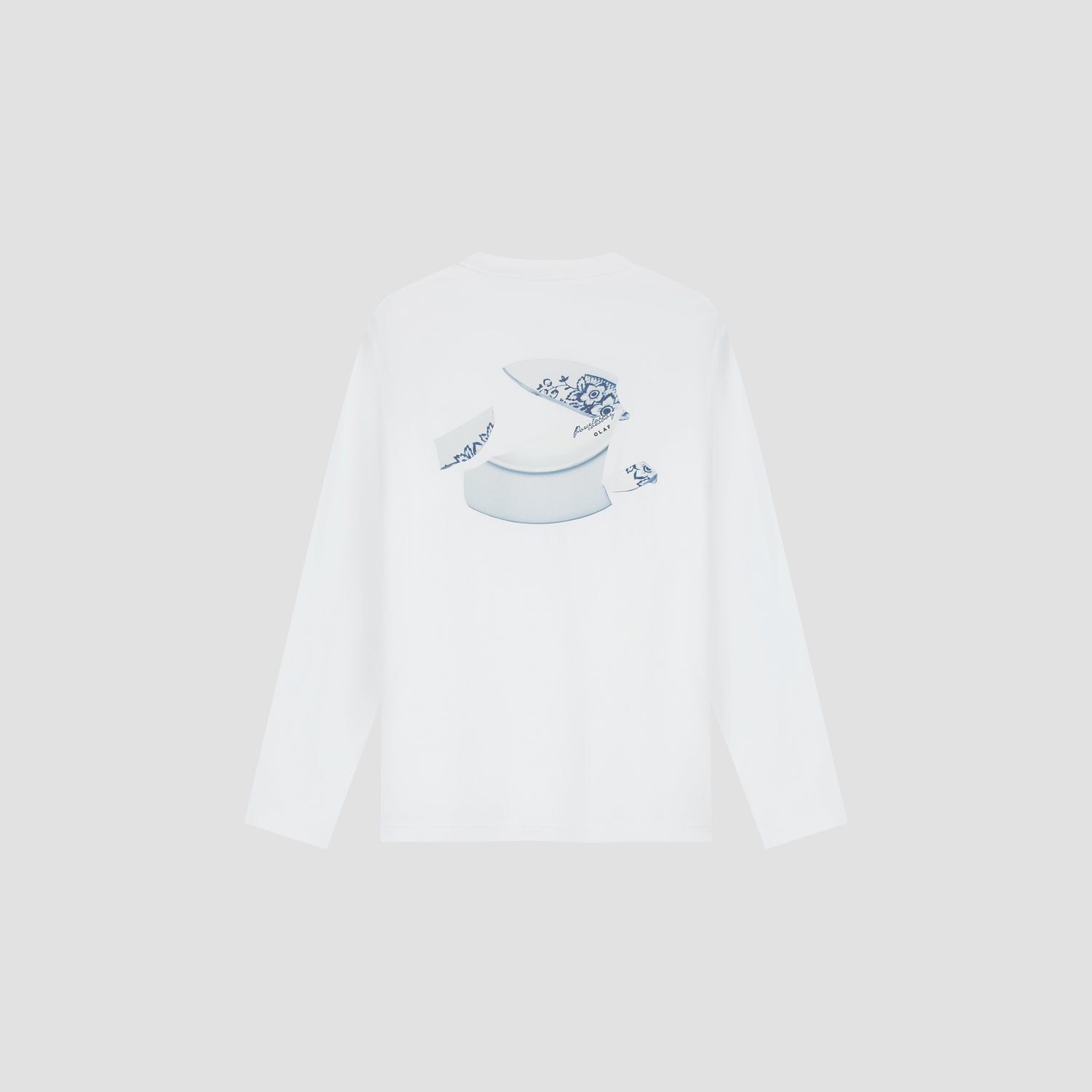 OLAF Broken Plate LS Tee – Optical White