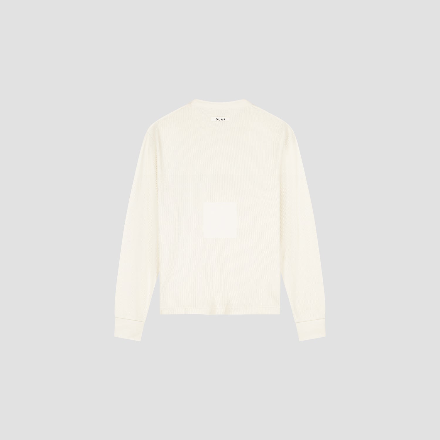 OLAF Waffle Henley LS Tee – Off White