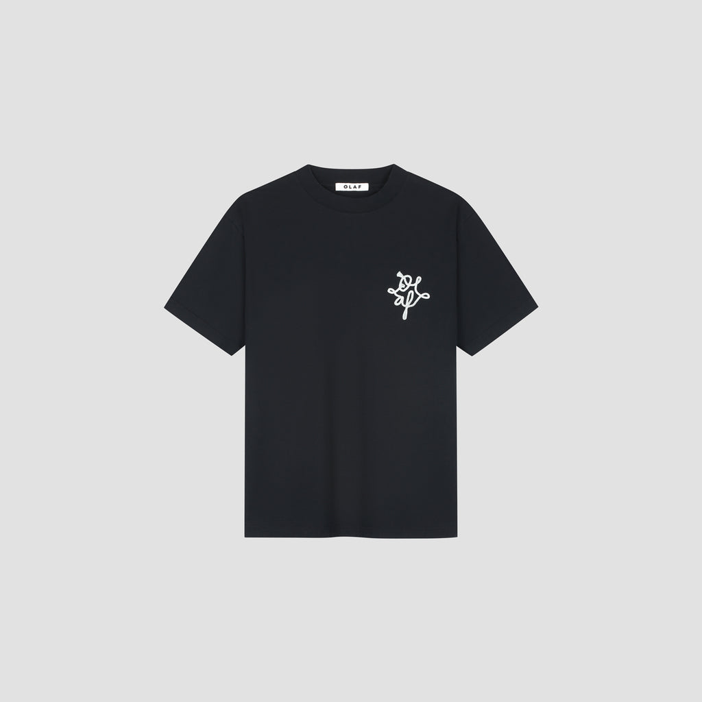 OLAF Lasso Monogram Tee – Black