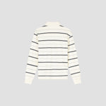 OLAF Striped Signature LS Polo – Off White / Navy Stripe – afbeelding 2