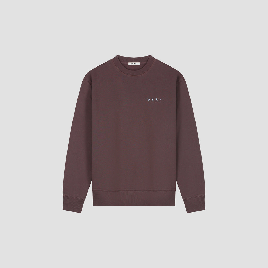 OLAF Lasso Face Crewneck – Chocolate Plum