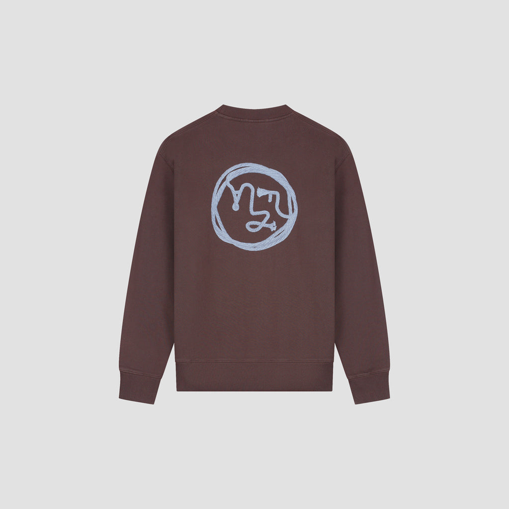 OLAF Lasso Face Crewneck – Chocolate Plum