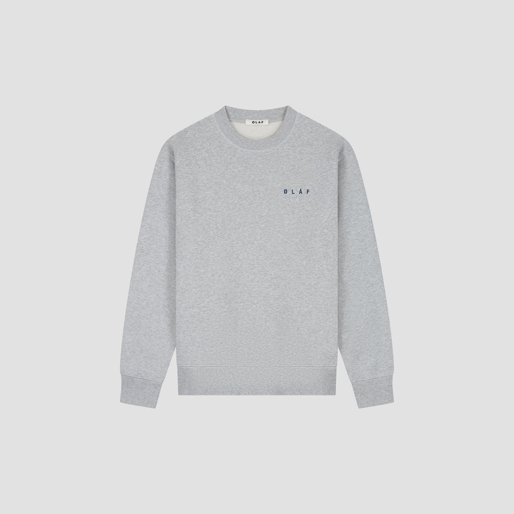 OLAF Lasso Face Crewneck – Heather Grey