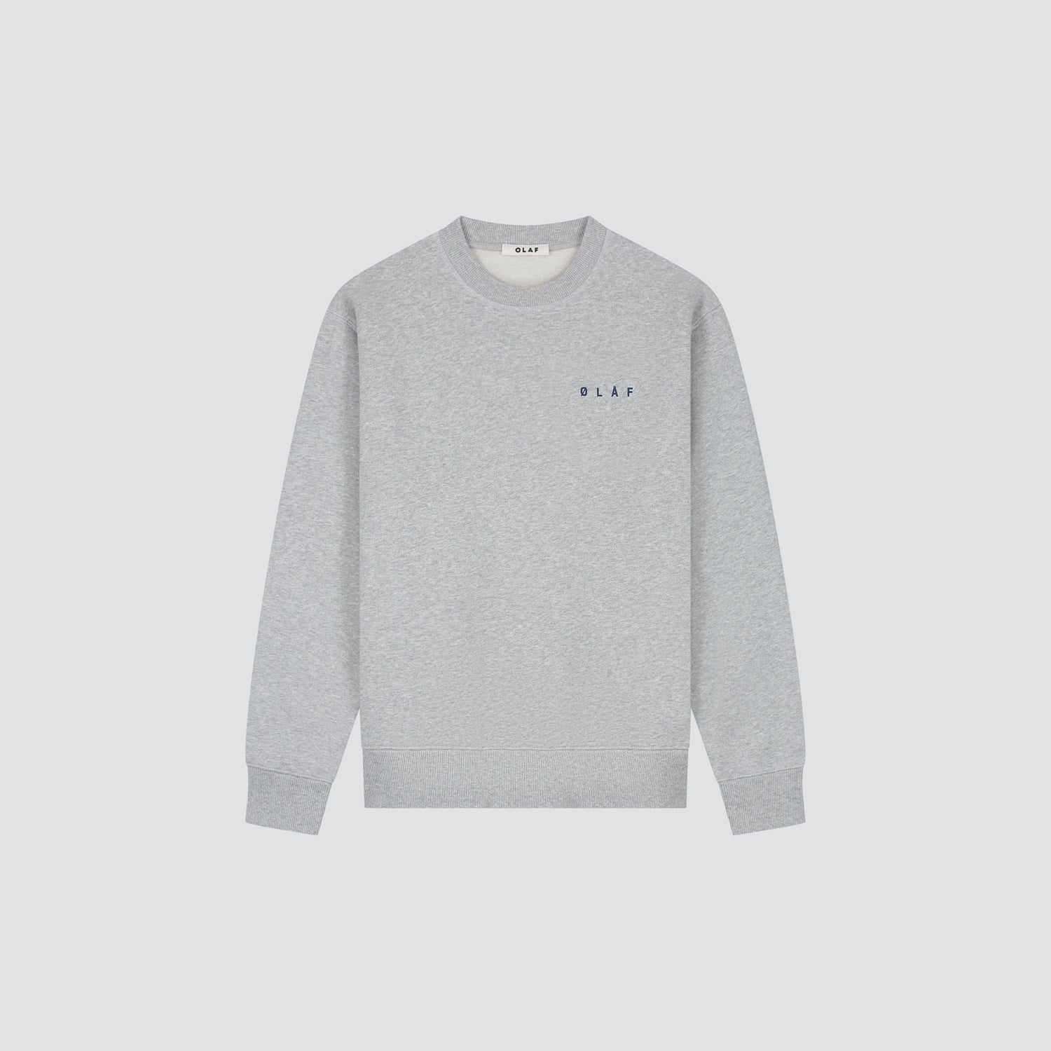 OLAF Lasso Face Crewneck – Heather Grey