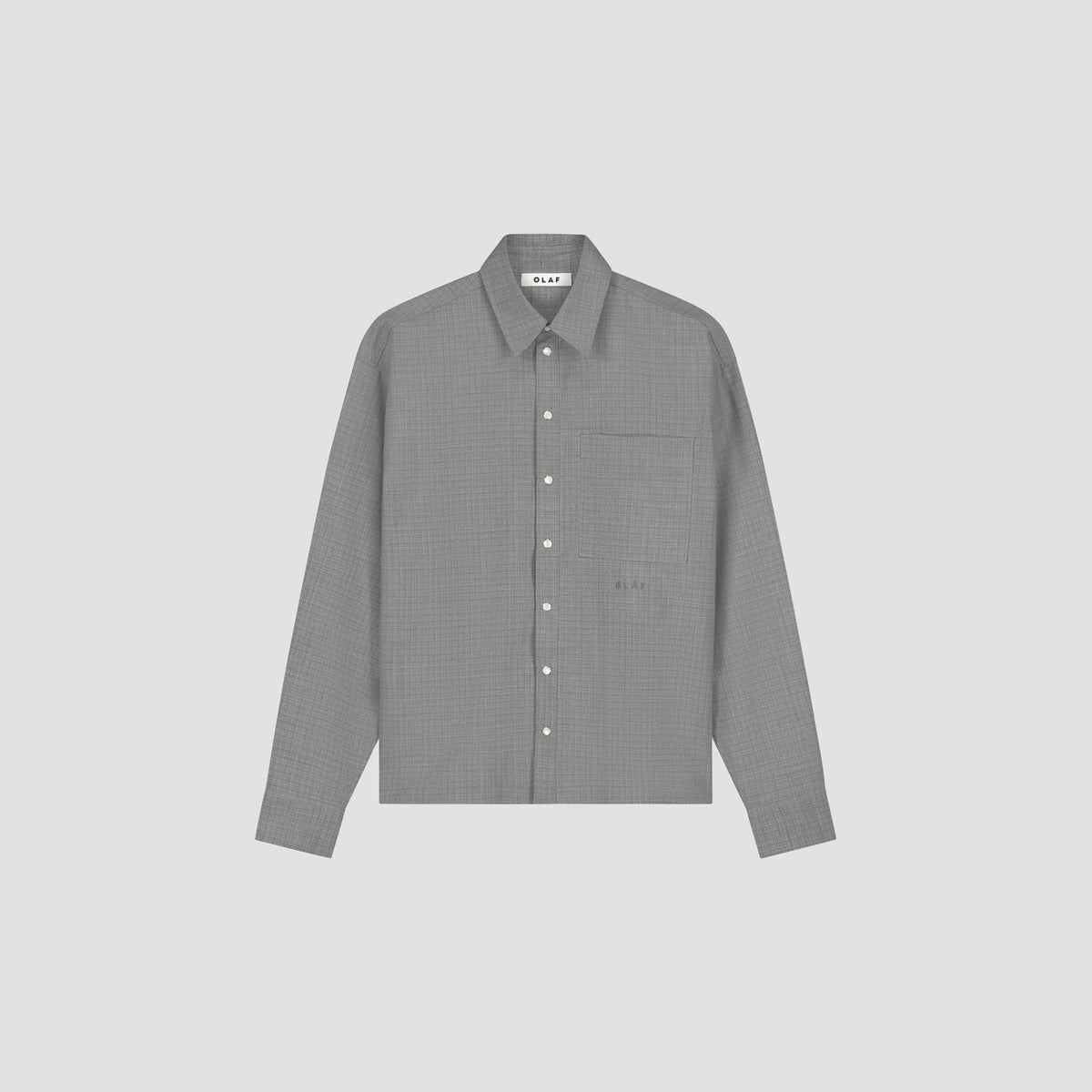 OLAF Wool Boxy Shirt - Grey