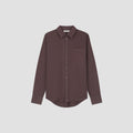 OLAF Washed Oversized Shirt – Chocolate Plum