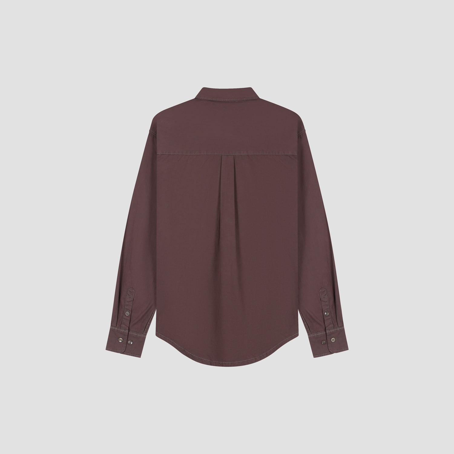 OLAF Washed Oversized Shirt – Chocolate Plum