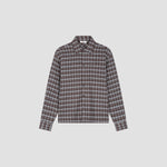 OLAF Flannel Boxy Tee – Chocolate Plum / Wind Surfer