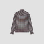 OLAF Flannel Boxy Tee – Chocolate Plum / Wind Surfer