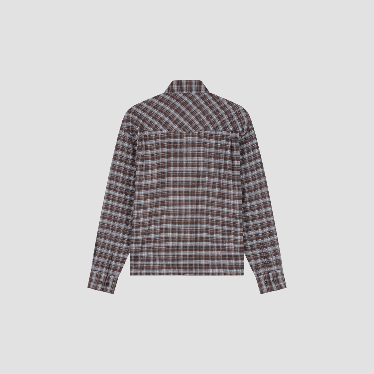 OLAF Flannel Boxy Tee – Chocolate Plum / Wind Surfer
