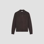 OLAF Oversized Knitted Polo – Chocolate Plum
