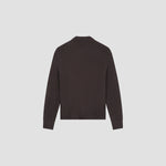 OLAF Oversized Knitted Polo – Chocolate Plum – afbeelding 2