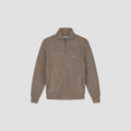 OLAF Signature Zip Knitted Mockneck – Chocolate Chip