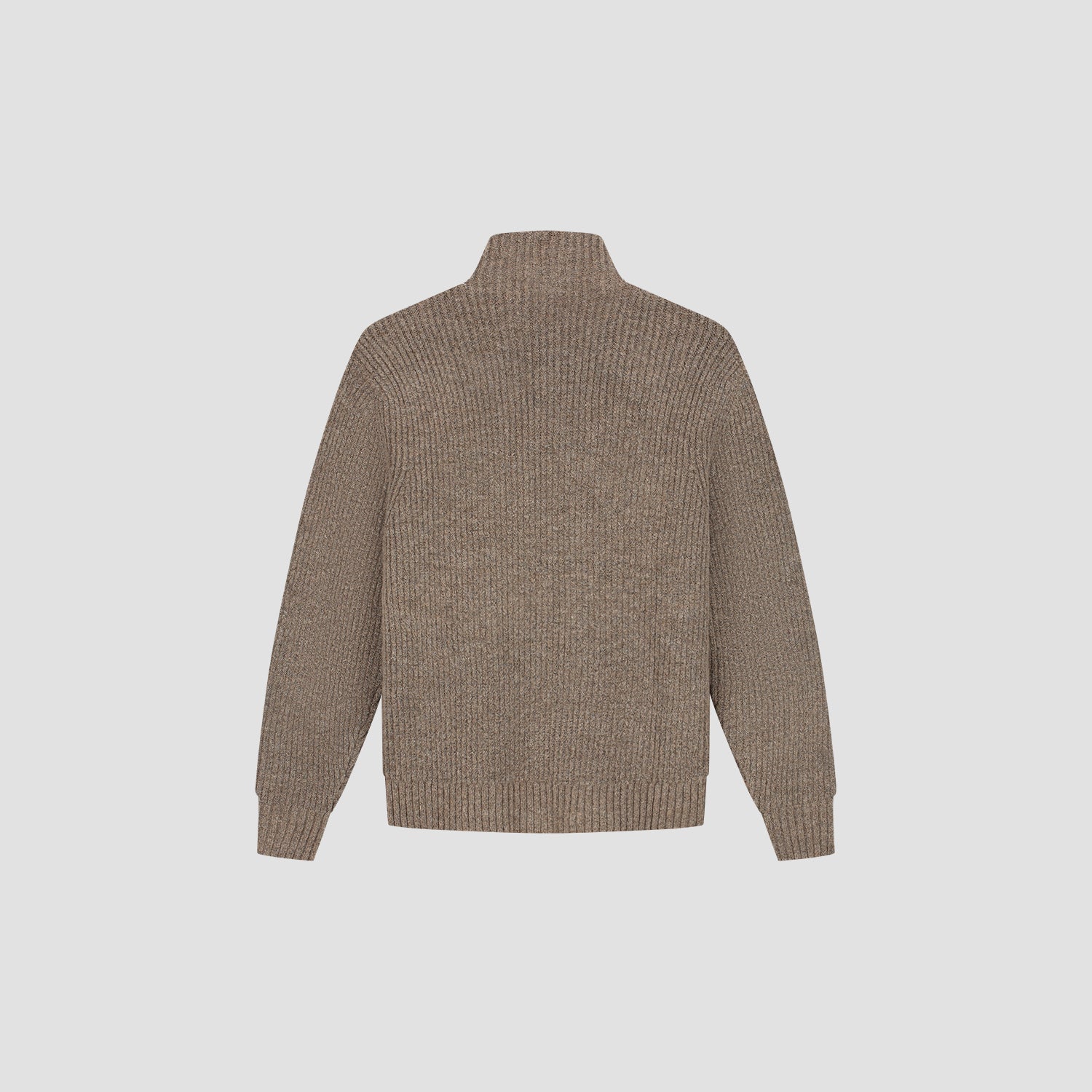 OLAF Signature Zip Knitted Mockneck – Chocolate Chip