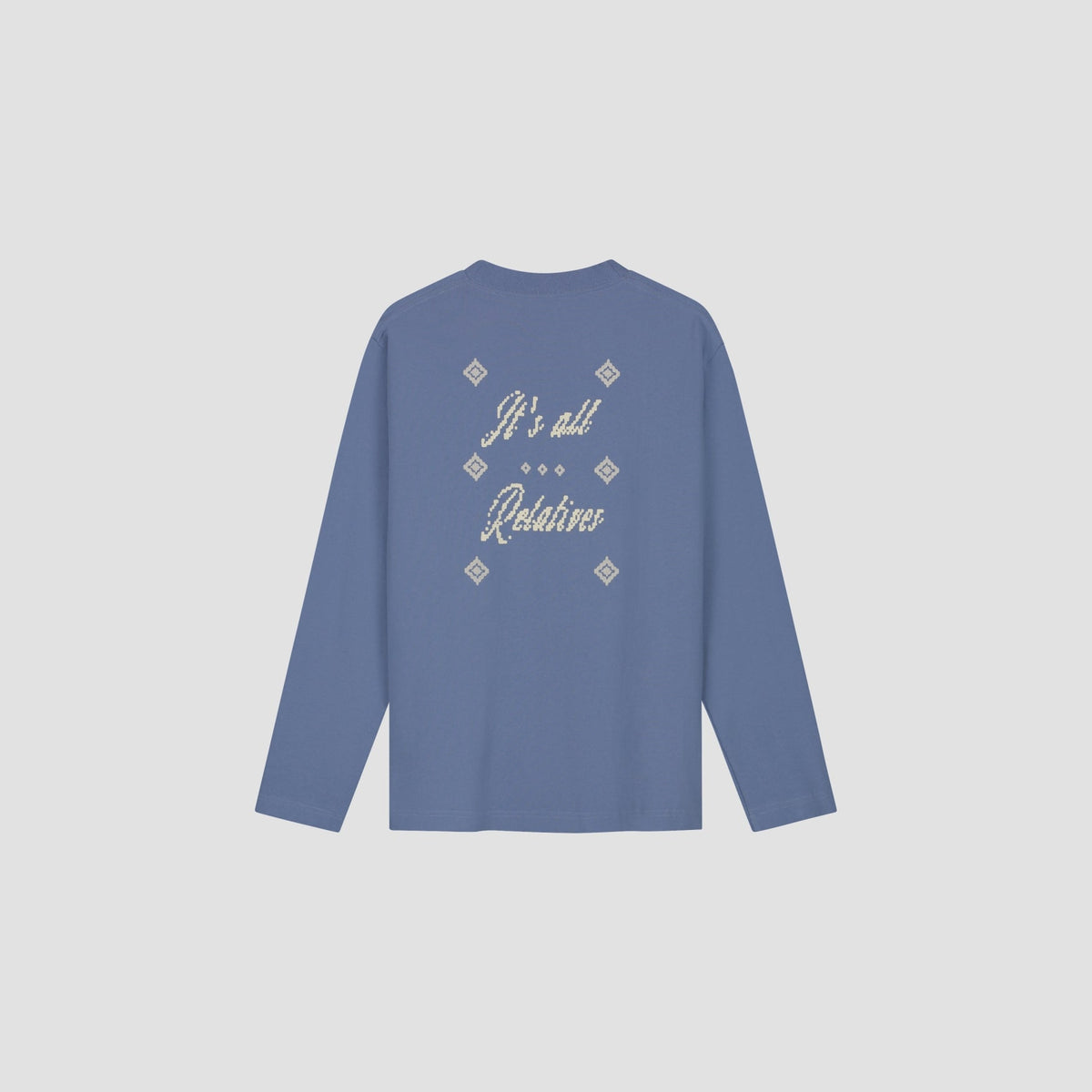 OLAF It's All Relatives LS Tee – Dusty Blue – afbeelding 4