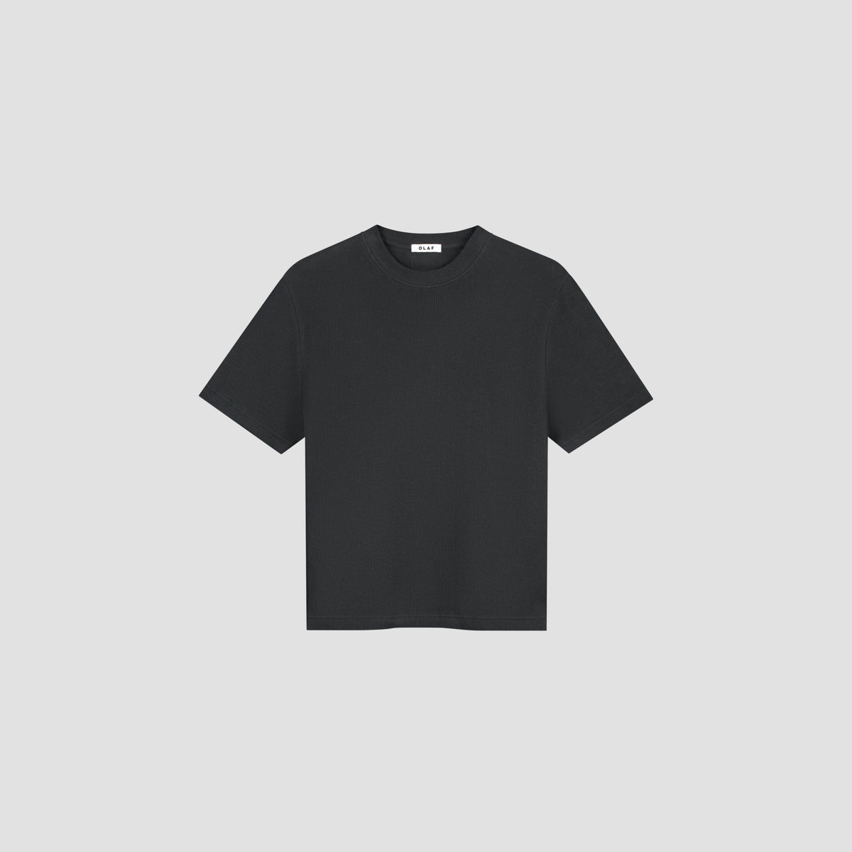 OLAF Ribbed Tee – Charcoal – afbeelding 4
