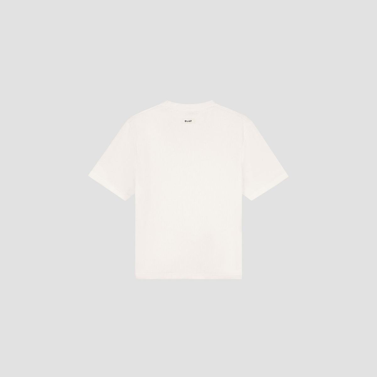 OLAF Ribbed Tee – Optical White – afbeelding 4