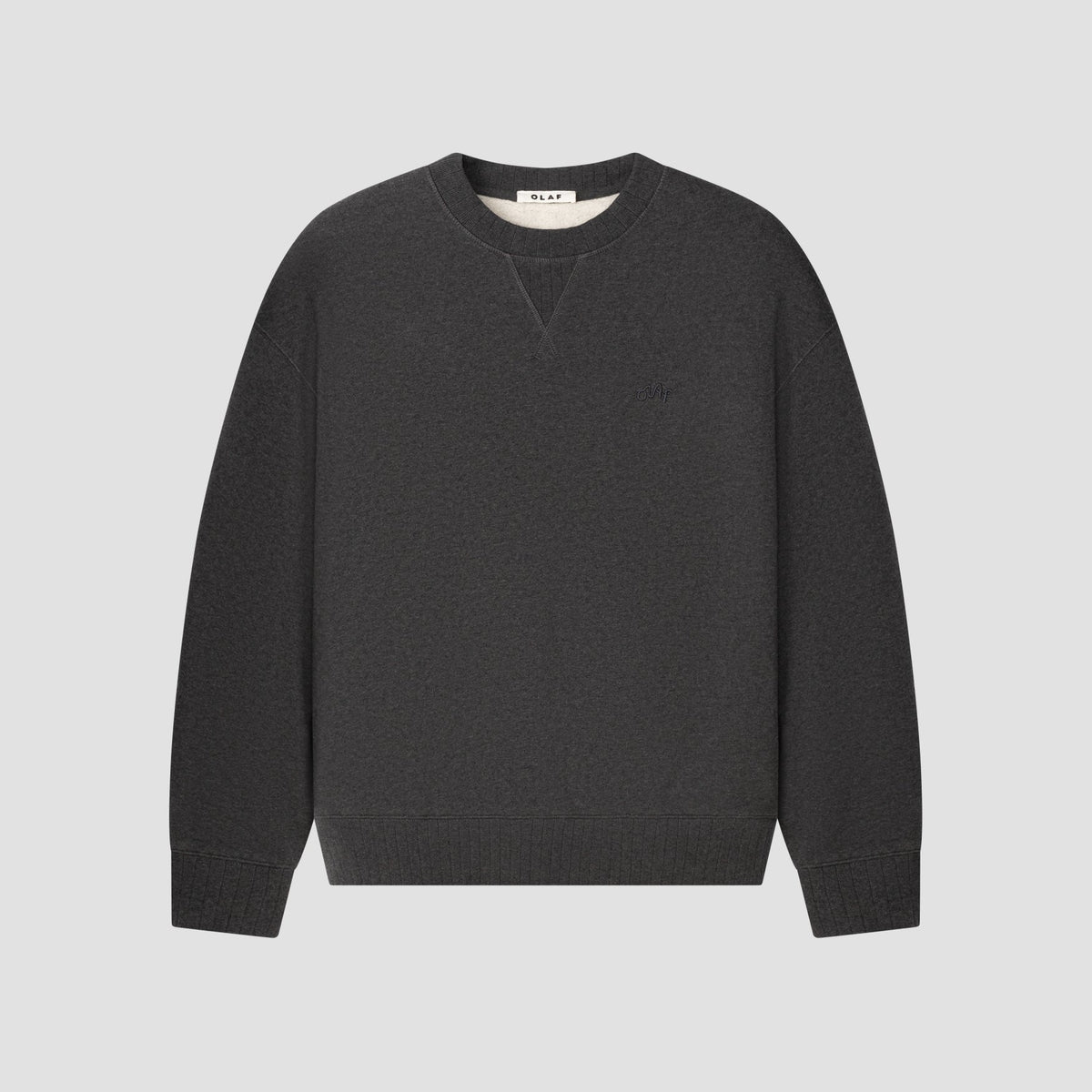 OLAF Signature Boxy Crewneck – Charcoal – afbeelding 3