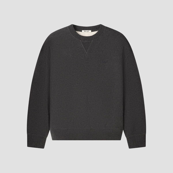 OLAF Signature Boxy Crewneck – Charcoal – afbeelding 3