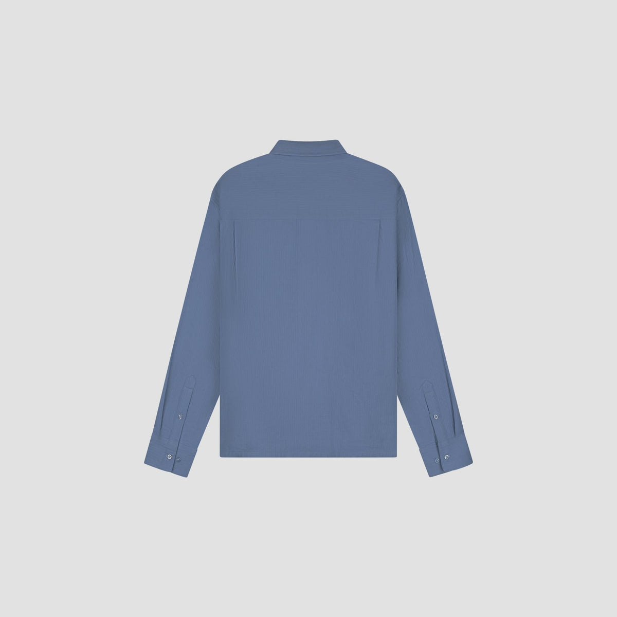 OLAF Double Face Boxy Shirt – Dusty Blue – afbeelding 4
