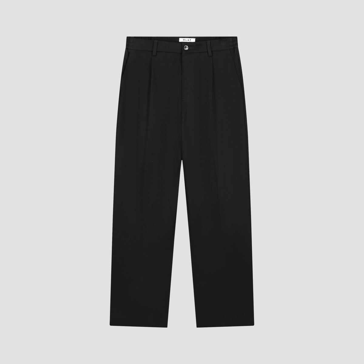 OLAF Regular Pleated Pant – Black – afbeelding 3