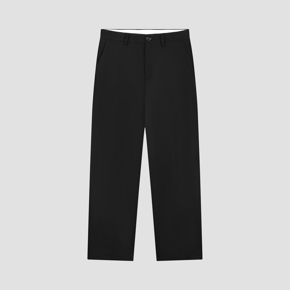 OLAF Wool Barrel Leg Pant – Black – afbeelding 3