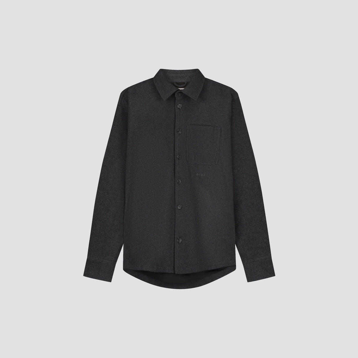 OLAF Double Face Boxy Shirt – Charcoal – afbeelding 3