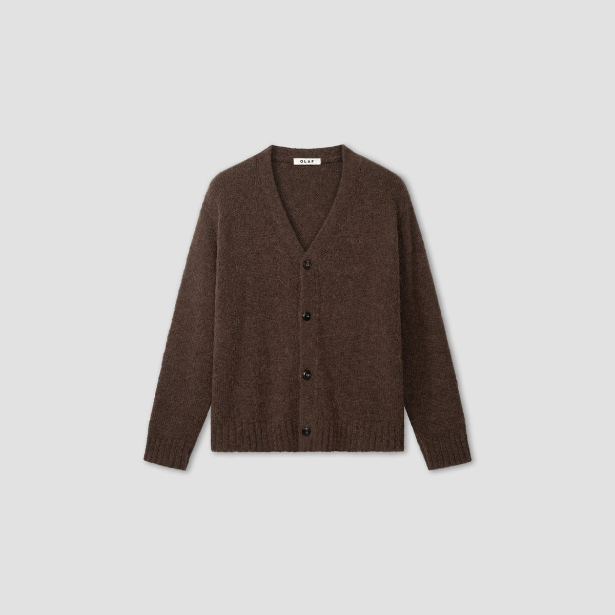 OLAF Hairy Texture Cardigan – Bracken – afbeelding 3