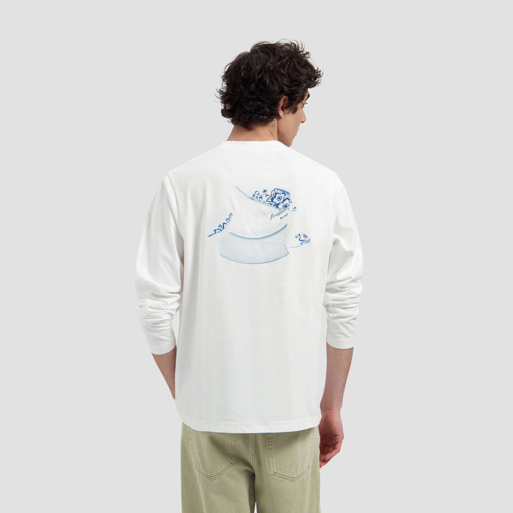 OLAF Broken Plate LS Tee – Optical White