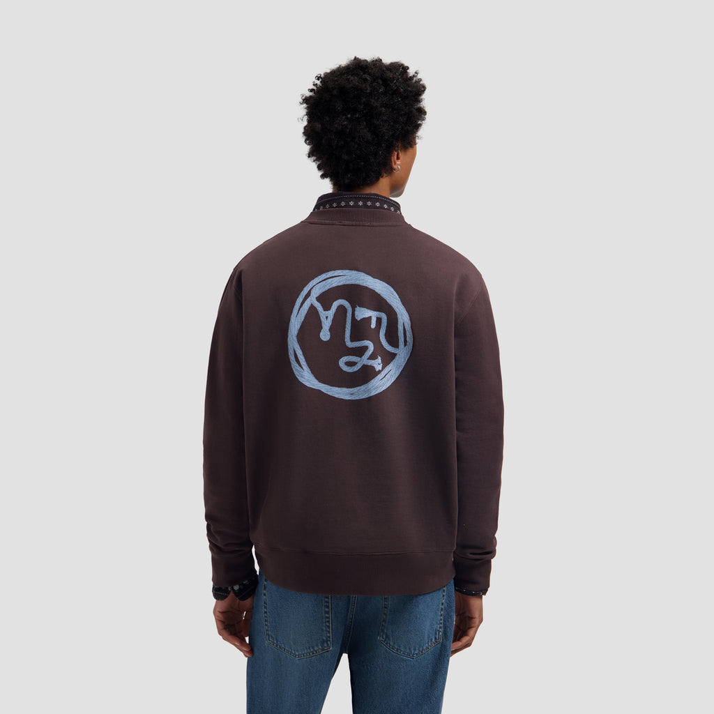 OLAF Lasso Face Crewneck – Chocolate Plum