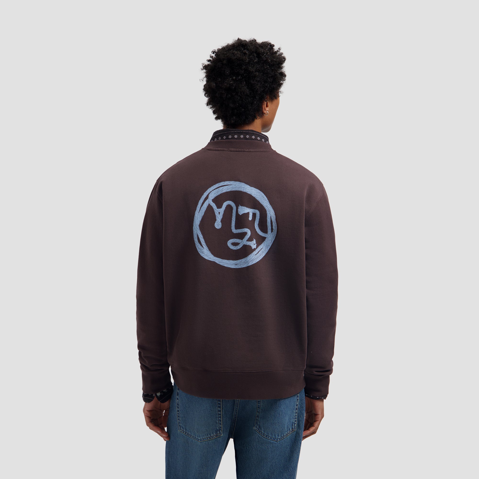 OLAF Lasso Face Crewneck – Chocolate Plum