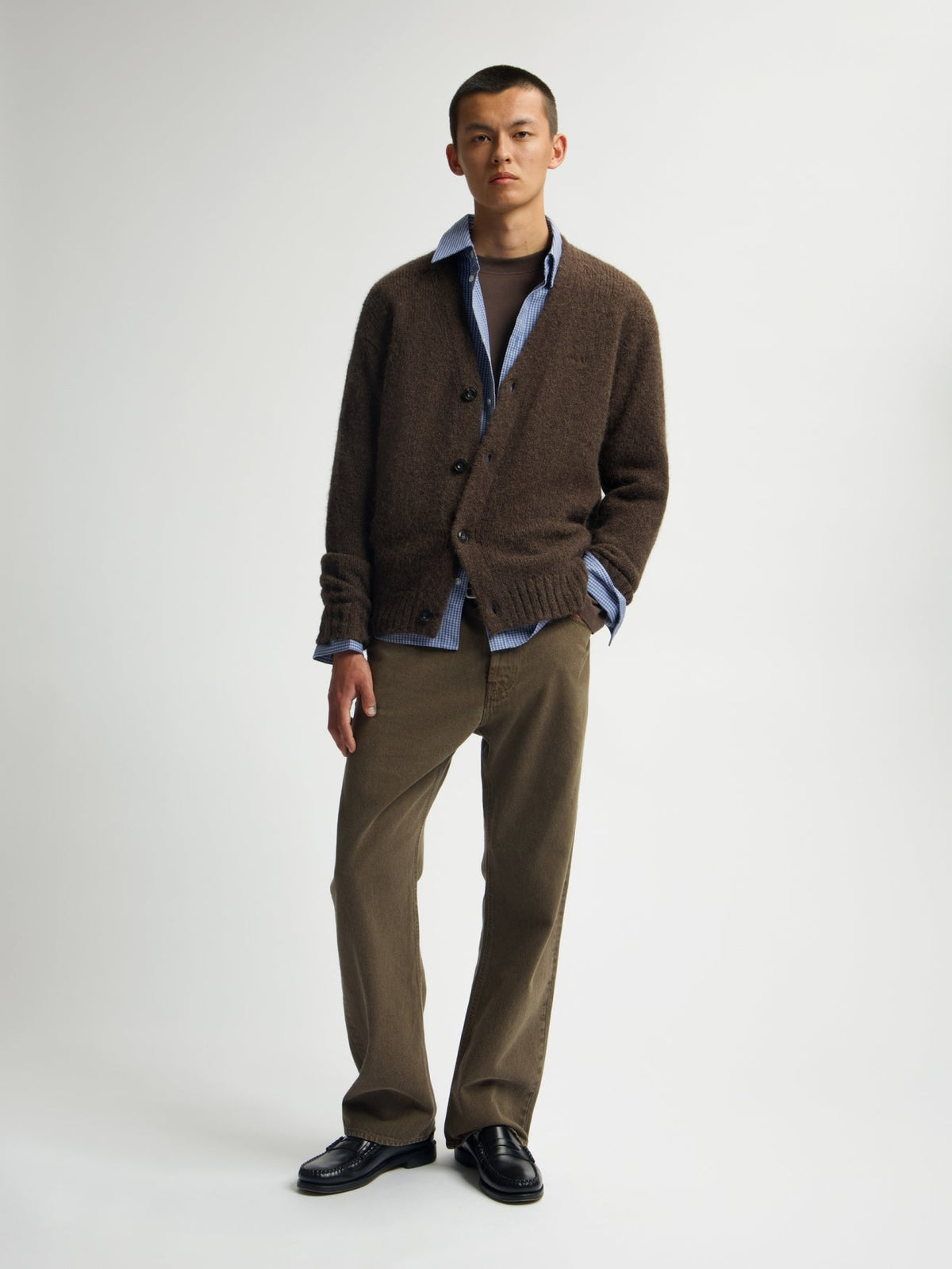 OLAF Hairy Texture Cardigan – Bracken – afbeelding 4