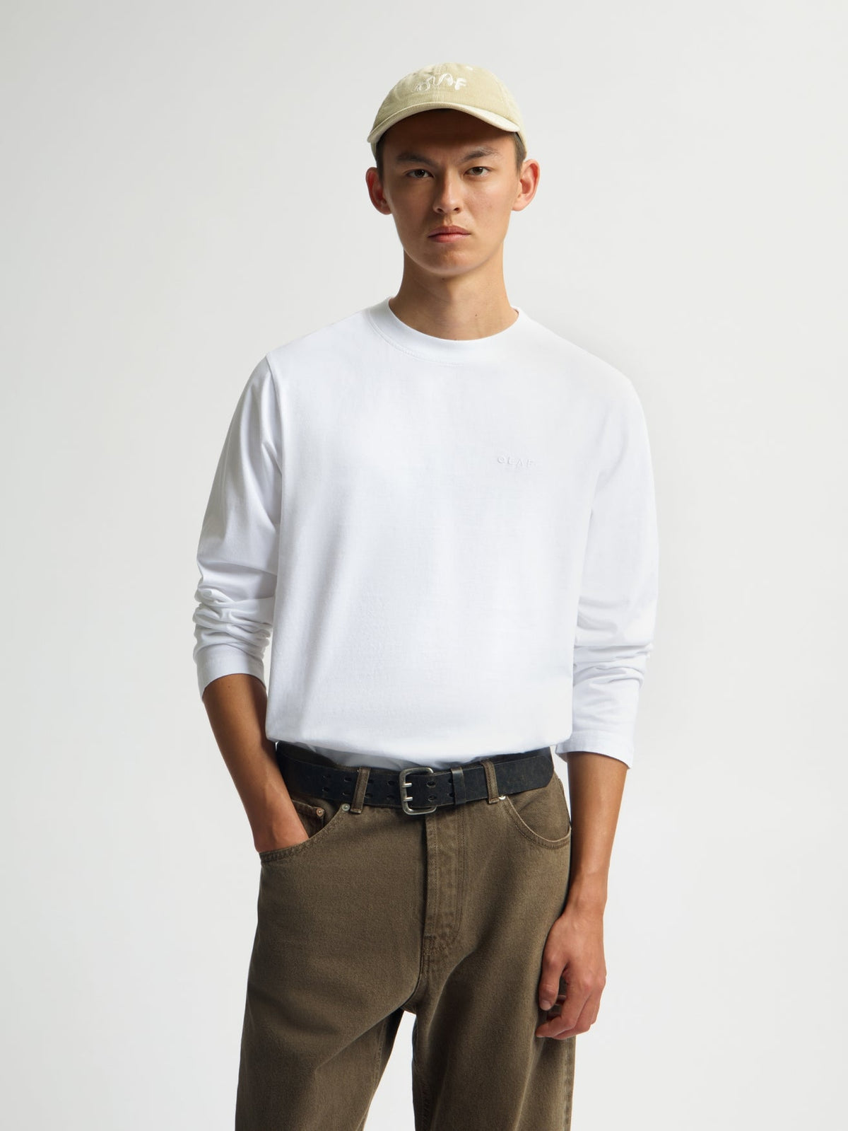 OLAF Doily LS Tee – Optical White – afbeelding 2