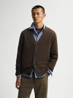 OLAF Hairy Texture Cardigan – Bracken