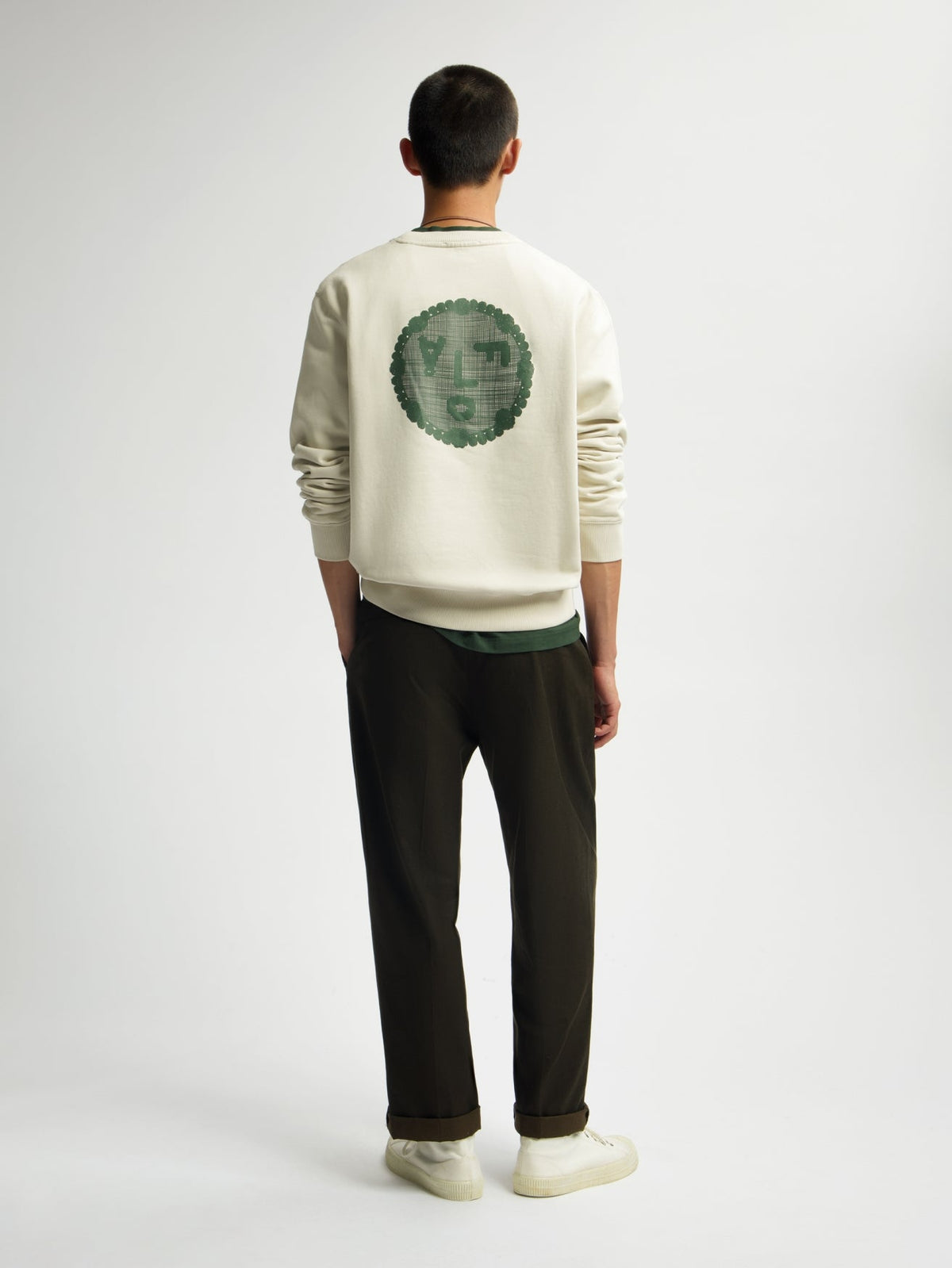 OLAF Doily Face Crewneck – Ancient Scroll – afbeelding 5