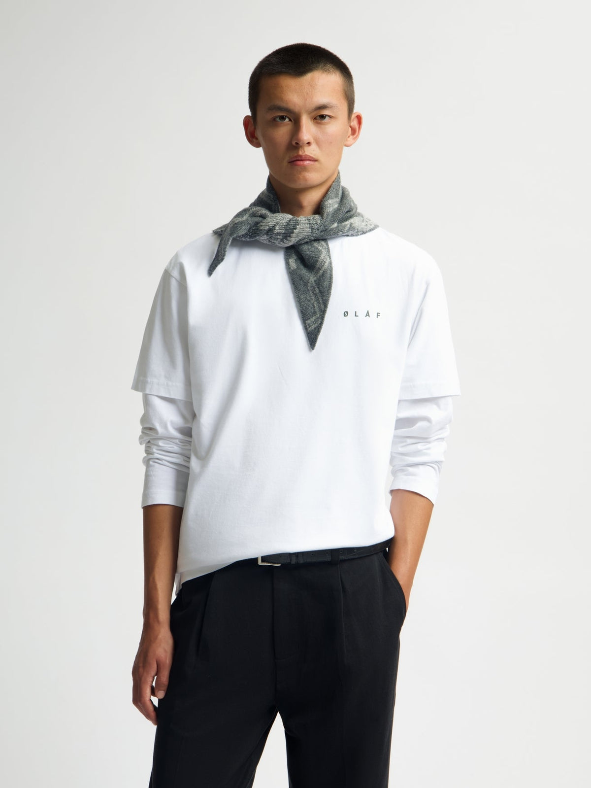 OLAF Doily Face Tee – Optical White