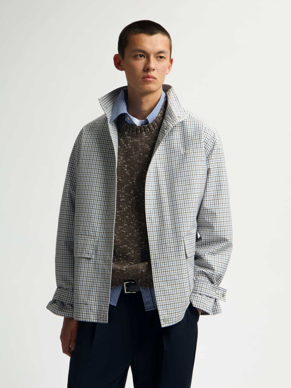 OLAF Oversized Utility Jacket – Bracken / Dusty Blue