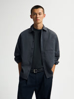 OLAF Double Face Boxy Shirt – Charcoal