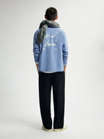 OLAF It's All Relatives LS Tee – Dusty Blue – afbeelding 5