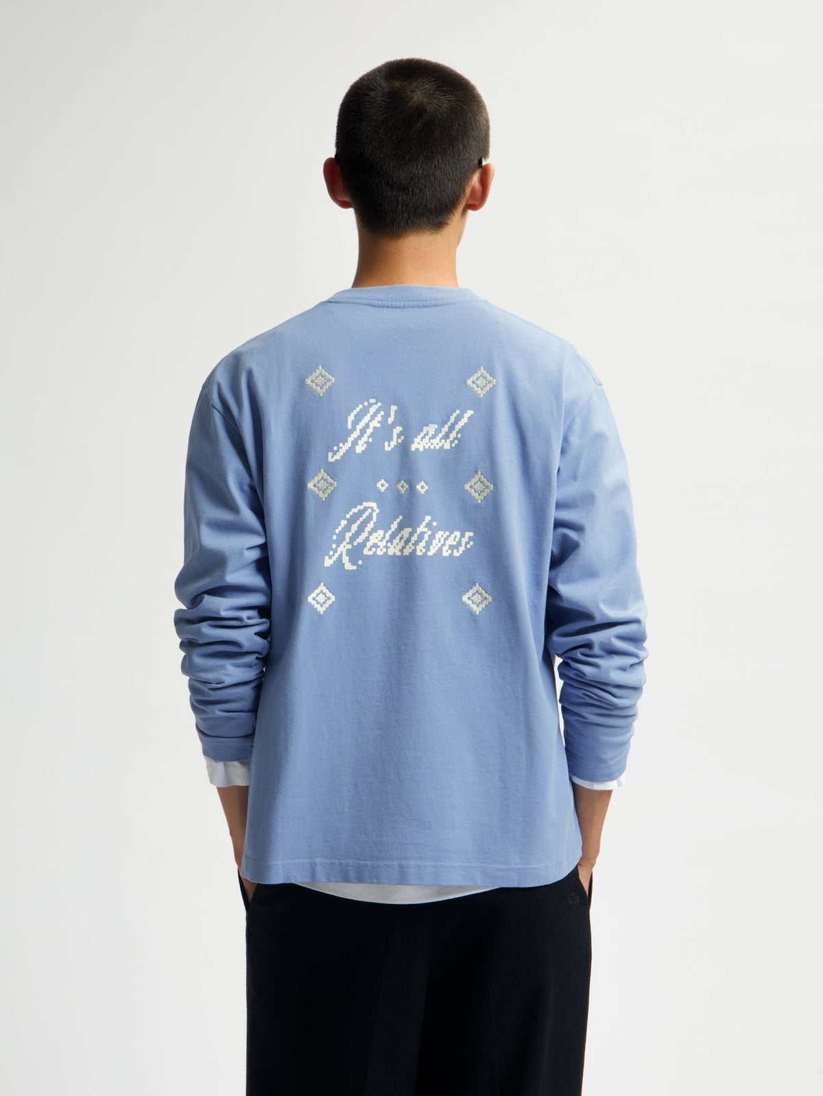 OLAF It's All Relatives LS Tee – Dusty Blue