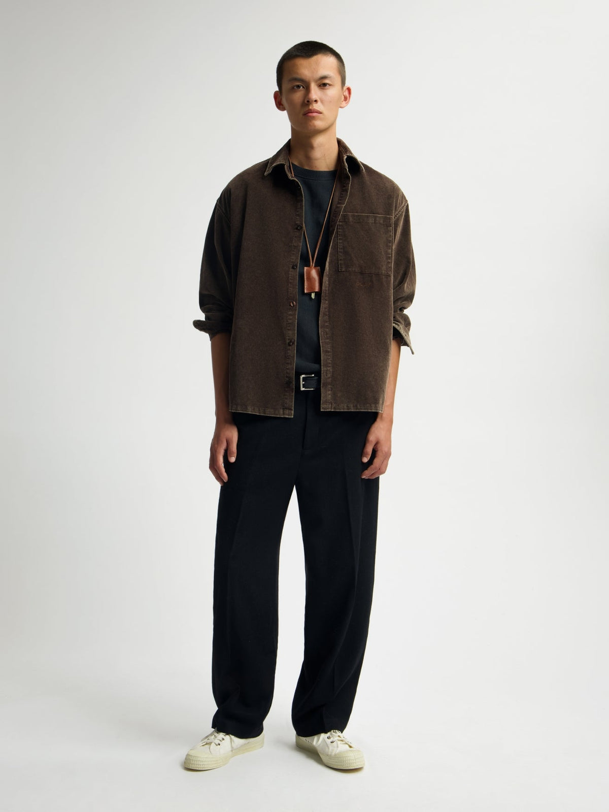 OLAF Wool Barrel Leg Pant – Black – afbeelding 5