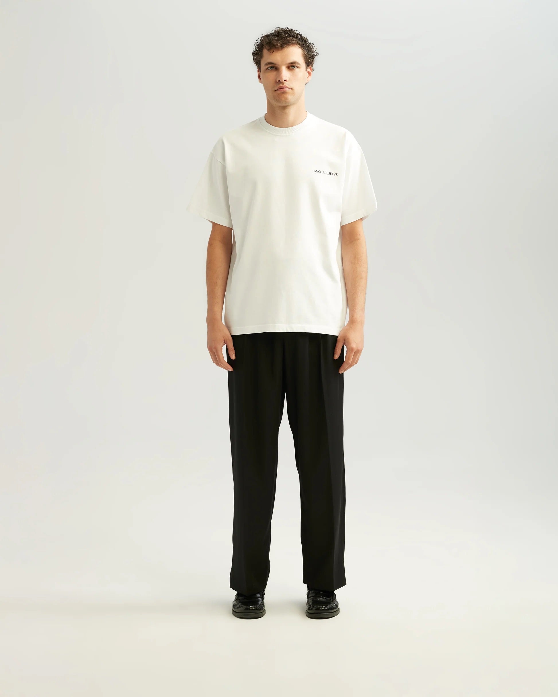 ANGE PROJECTS | GLASS OF WINE TEE - WHITE