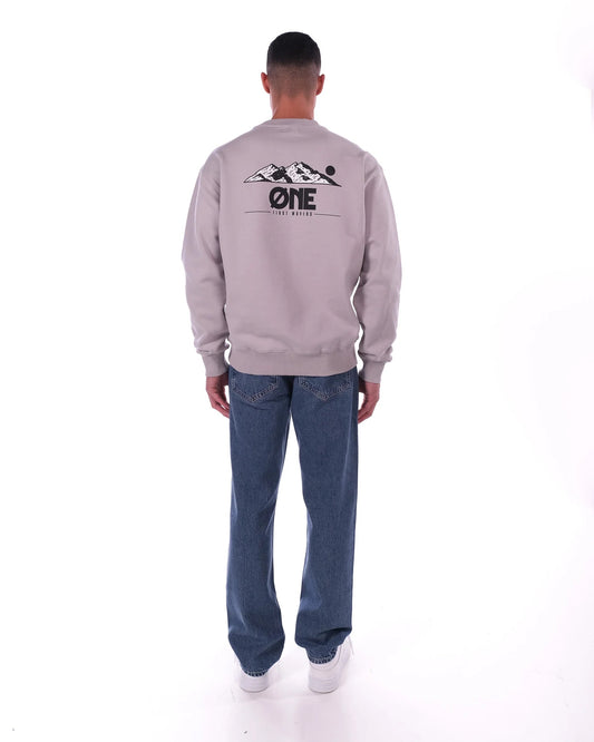 ØNE| Mountain Backpiece Sweater - Grey